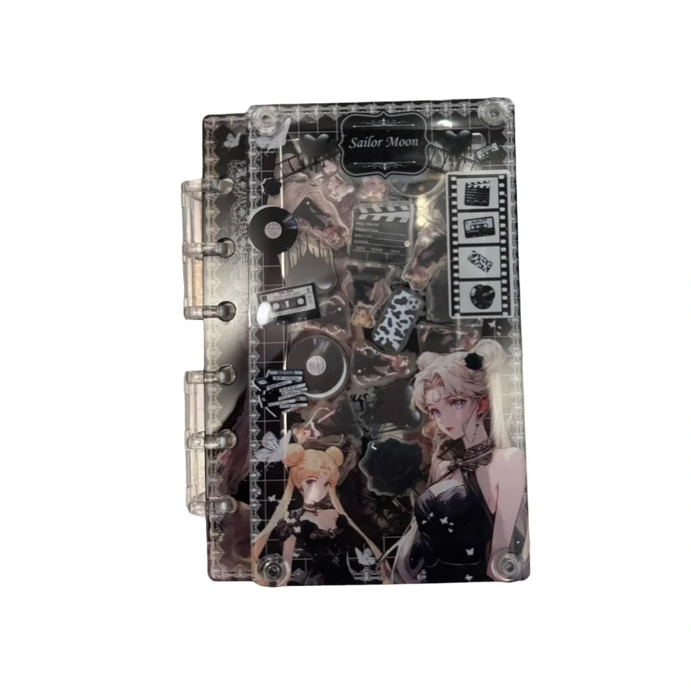 Sailor Moon A7 Shaker Notebook Gothic 6 Ring Binder Journal